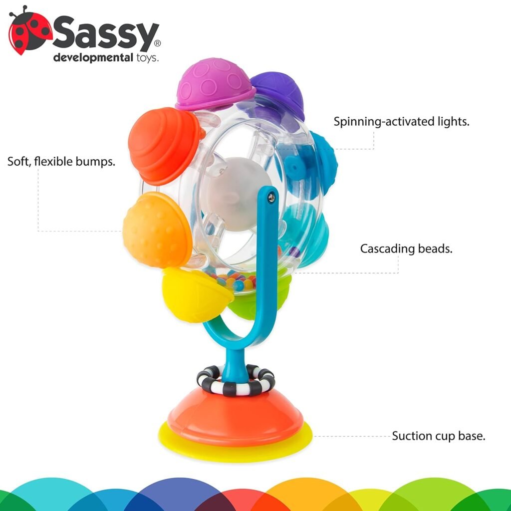 Sassy Light Up Rainbow Wheel Tray Toy, Multi
