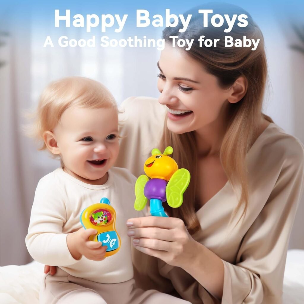 iPlay, iLearn 10pcs Baby Rattles Toys Set, Infant Grab N Shake Rattle, Sensory Teether, Development Learning Music Toy, Newborn First Birthday Gifts for 0 1 2 3 4 5 6 7 8 9 10 12 Month Babies Boy Girl