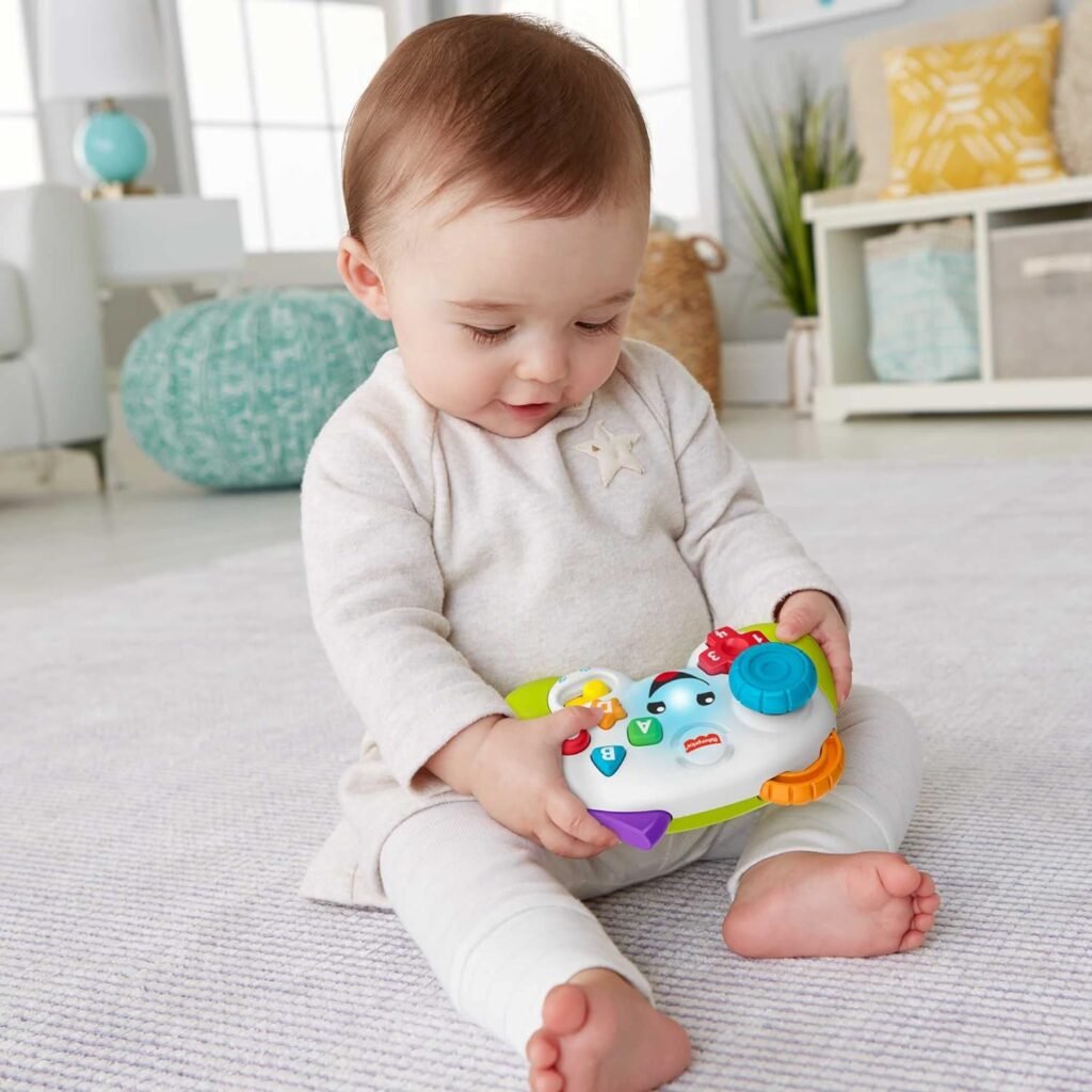 Fisher-Price Laugh  Learn Baby  Toddler Toy Game  Learn Controller Pretend Video Game with Music Lights and Activities