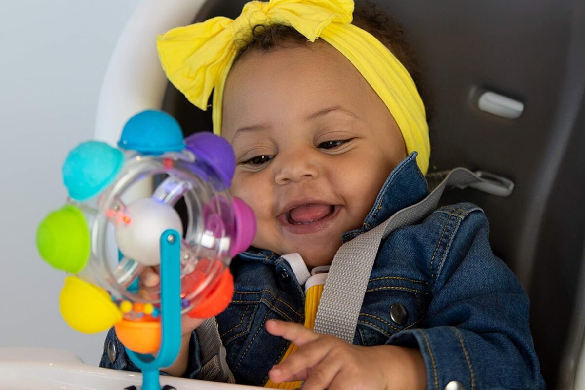 Sassy Light Up Rainbow Wheel Tray Toy…