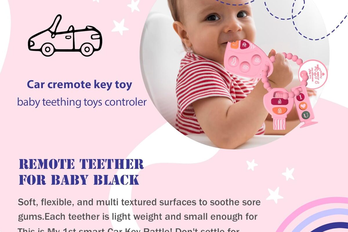 BIGSPINACH Baby Teething Keys Toys 6 to…