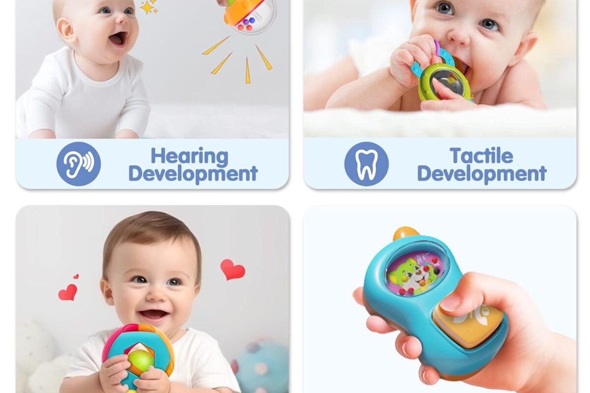 iPlay, iLearn 10pcs Baby Rattles Toys Set…